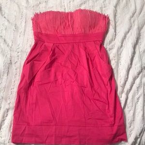 Minuet hot pink strapless dress medium